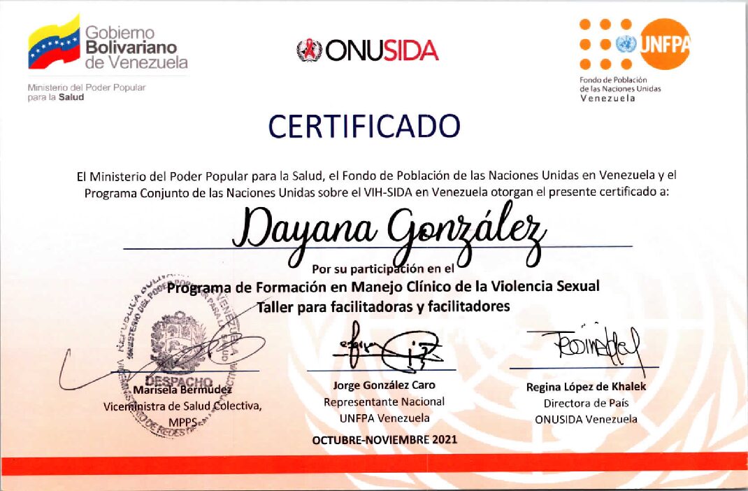 Certificado Abordaje Clinico de VS